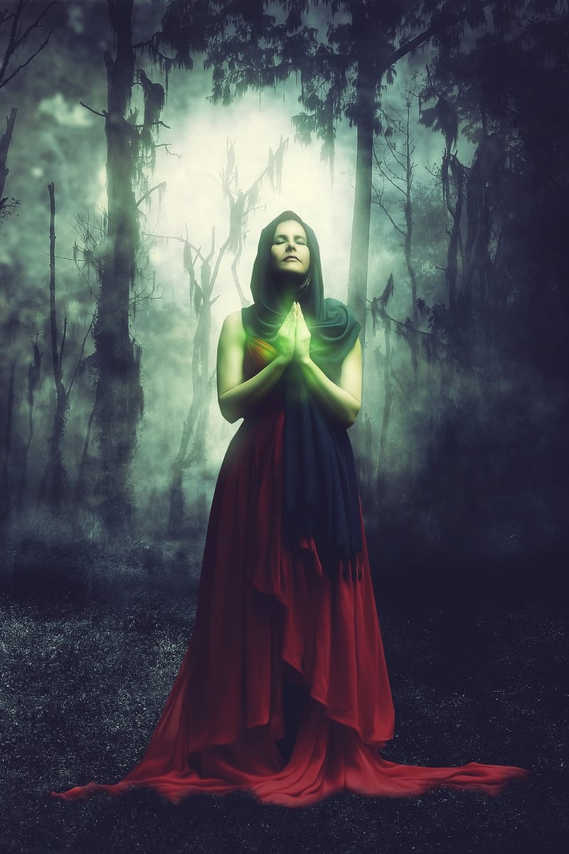 Fantasy forest with magic